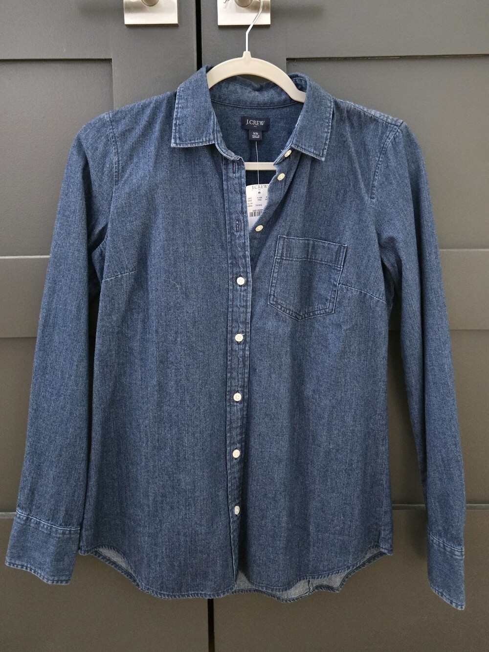 J. Crew Dark Indigo Denim Button-Down Shirt